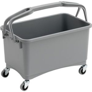 Einfachfahreimer Poly II, Volumen 28 Liter, fahrbar, mit überkreuzenden Griffen Einfachfahreimer Poly II, Volumen 28 Liter, fahrbar, mit überkreuzenden Griffen