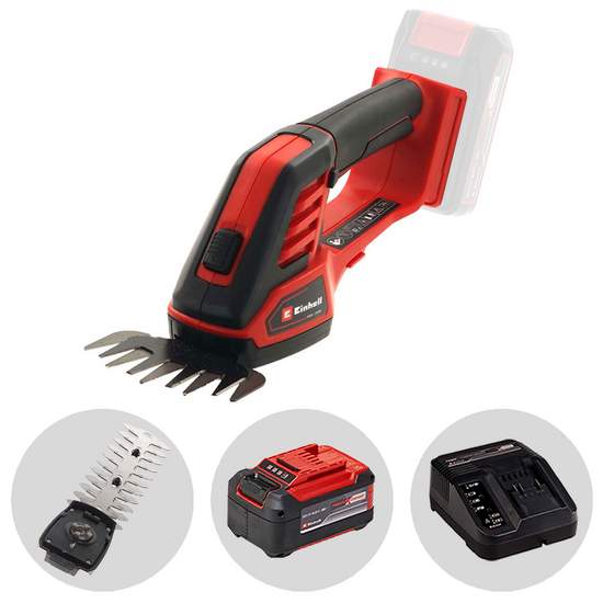 Einhell GE-CG 18/100 Li - Akku- Gras- und Strauchschere - Heckenschere - 18V/5.2Ah