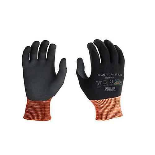 Elastan-Strickhandschuh Multitex, mit Nitril Mikroschaum-Beschichtung, 12 Paar, Größe L