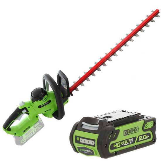 Elektrische Heckenschere Greenworks G40HT 40V mit Batterie - Schwertlänge 61 cm - Akku 2A 40V