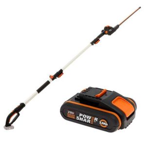 Elektrische Heckenschere mit Akku Worx WG252E – auf Teleskopschaft Akku 20V – Schwert 45 cm aus Stahl Elektrische Heckenschere mit Akku Worx WG252E – auf Teleskopschaft Akku 20V – Schwert 45 cm aus Stahl