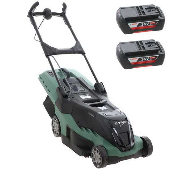 Elektrischer Rasenmäher mit 2 Lithium-Akkus 2 Ah BOSCH AdvancedRotak 36-660 - Fangsack