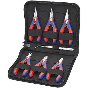 Elektronikzangensatz 7-tlg.6 Zangen,1 Präzisionspinzette KNIPEX Elektronikzangensatz 7-tlg.6 Zangen,1 Präzisionspinzette KNIPEX