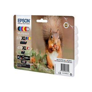 Epson 478XL Multipack – 6er-Pack – 60.5 ml – mit hoher Kapazität – Grau, Schwarz, Gelb, Cyan, Magenta, Rot – Original Epson 478XL Multipack – 6er-Pack – 60.5 ml – mit hoher Kapazität – Grau, Schwarz, Gelb, Cyan, Magenta, Rot – Original