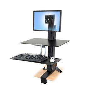 Ergotron WorkFit-S, LCD-Monitor LD mit Arbeitsfläche