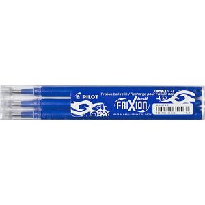 Ersatzminen PILOT, für Tintenroller FRIXION, 0,4 mm Strichstärke, radierbar, 3 Stück, blau Ersatzminen PILOT, für Tintenroller FRIXION, 0,4 mm Strichstärke, radierbar, 3 Stück, blau