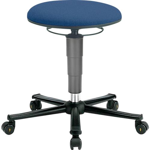 ESD Drehhocker, Stoff, mit Rollen, blau