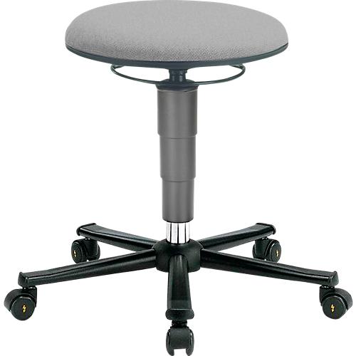 ESD Drehhocker, Stoff, mit Rollen, grau