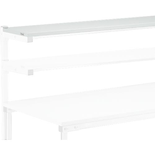Etagenbord Treston SH 180, bis 50 kg, B 1800 x T 310 x H 1550 mm, höhenverstellbar, Spanplatte, lichtgrau RAL 7035