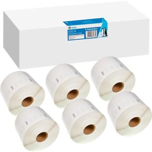 Etiketten G&G, kompatibel zu Dymo 11354/s0722540, 6×1000 Stück, ablösbar, B 57 x H 32 mm, weiß Etiketten G&G, kompatibel zu Dymo 11354/s0722540, 6×1000 Stück, ablösbar, B 57 x H 32 mm, weiß
