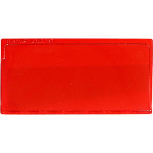 Etikettentasche Label TOP, selbstklebend, 80x160, rot