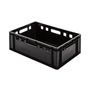 Euro Box Fleischkasten, lebensmittelecht, Inhalt 35,3 L, geschlossene Version, schwarz Euro Box Fleischkasten, lebensmittelecht, Inhalt 35,3 L, geschlossene Version, schwarz