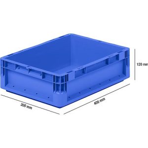 Euro Box Leichtbehälter ELB 4120, aus PP, Inhalt 10,9 L, ohne Deckel, blau Euro Box Leichtbehälter ELB 4120, aus PP, Inhalt 10,9 L, ohne Deckel, blau