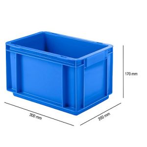 Euro Box Serie EF 3170, aus PP, Inhalt 6,5 L, geschlossene Wände, Unterfassgriff, blau Euro Box Serie EF 3170, aus PP, Inhalt 6,5 L, geschlossene Wände, Unterfassgriff, blau