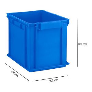 Euro Box Serie EF 4320, aus PP, Inhalt 29,5 L, geschlossene Wände, Unterfassgriff, blau Euro Box Serie EF 4320, aus PP, Inhalt 29,5 L, geschlossene Wände, Unterfassgriff, blau