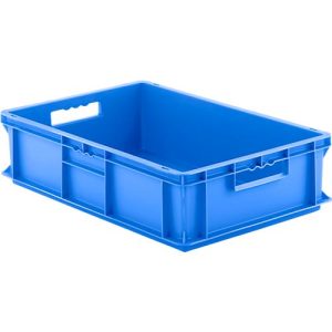 Euro Box Serie EF 6150, aus PP, Inhalt 29,4 L, geschlossene Wände, blau, Durchfassgriff Euro Box Serie EF 6150, aus PP, Inhalt 29,4 L, geschlossene Wände, blau, Durchfassgriff
