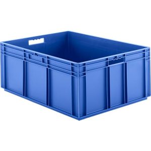 Euro Box Serie EF 8320, aus PP, Inhalt 122 L, geschlossene Wände, blau, Durchfassgriff Euro Box Serie EF 8320, aus PP, Inhalt 122 L, geschlossene Wände, blau, Durchfassgriff