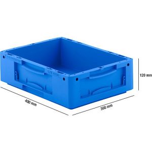 Euro Box Serie LTB 4120, aus PP, Inhalt 10 L, ohne Deckel, blau Euro Box Serie LTB 4120, aus PP, Inhalt 10 L, ohne Deckel, blau
