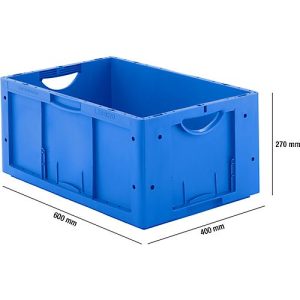 Euro Box Serie LTB 6270, aus PP, Inhalt 51,4 L, ohne Deckel, blau Euro Box Serie LTB 6270, aus PP, Inhalt 51,4 L, ohne Deckel, blau