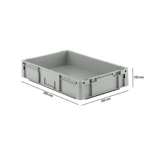 Euro Box Serie LTF 6120, aus PP, Inhalt 21 L, Unterfassgriff, grau Euro Box Serie LTF 6120, aus PP, Inhalt 21 L, Unterfassgriff, grau