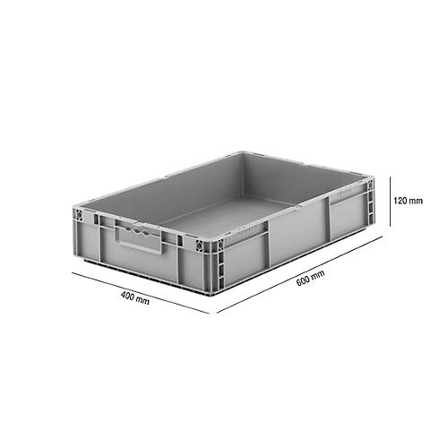 Euro Box Serie MF 6120, aus PP, Inhalt 21 L, Unterfassgriff, grau