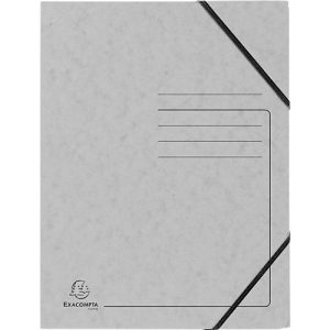 Exacompta Eckspannmappe, DIN A4, mit Gummizug, beschriftbar, Colorspan-Karton, 355 g/m², grau Exacompta Eckspannmappe, DIN A4, mit Gummizug, beschriftbar, Colorspan-Karton, 355 g/m², grau
