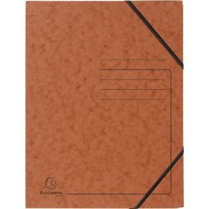 Exacompta Eckspannmappe, DIN A4, mit Gummizug, beschriftbar, Colorspan-Karton, 355 g/m², tabak Exacompta Eckspannmappe, DIN A4, mit Gummizug, beschriftbar, Colorspan-Karton, 355 g/m², tabak