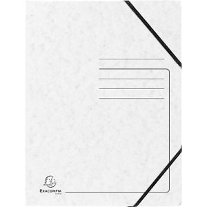 Exacompta Eckspannmappe, DIN A4, mit Gummizug, beschriftbar, Colorspan-Karton, 355 g/m², weiß Exacompta Eckspannmappe, DIN A4, mit Gummizug, beschriftbar, Colorspan-Karton, 355 g/m², weiß