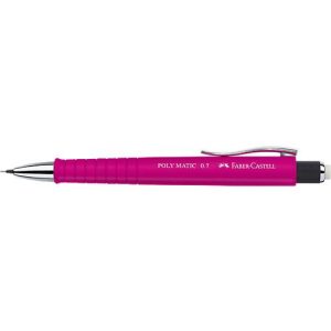 Faber-Castell Druckbleistift Poly Matic, Minenstärke 0,7 mm, nachfüllbar, pink Faber-Castell Druckbleistift Poly Matic, Minenstärke 0,7 mm, nachfüllbar, pink