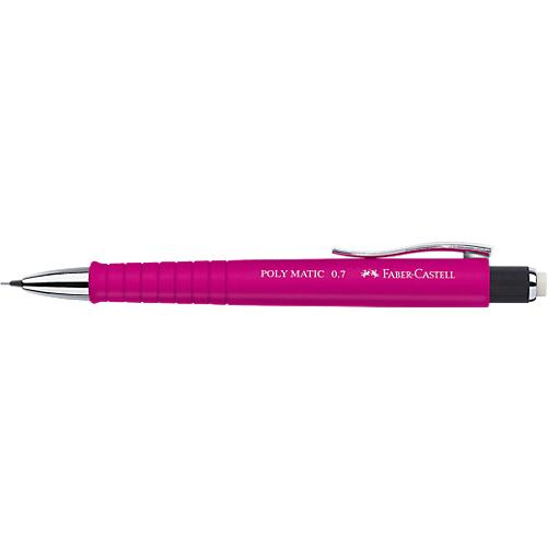 Faber-Castell Druckbleistift Poly Matic, Minenstärke 0,7 mm, nachfüllbar, pink