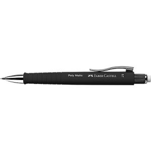 Faber-Castell Druckbleistift Poly Matic, Minenstärke 0,7 mm, nachfüllbar, schwarz Faber-Castell Druckbleistift Poly Matic, Minenstärke 0,7 mm, nachfüllbar, schwarz