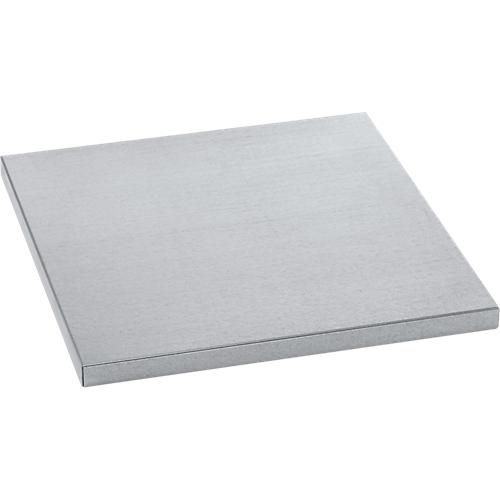 Fachboden, für Materialschrank MS mit Mitteltrennwand, B 502 x T 458 mm, Stahlblech, silber