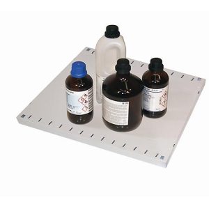 Fachboden Standard für asecos Chemikalienschränke der CS und CX Serie, Stahlblech, B 474 x T 491 x H 30 mm, bis 50 kg