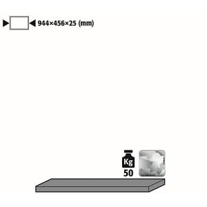 Fachboden Standard für asecos Chemikalienschränke, Stahlblech, B 944 x T 456 x H 25 mm, bis 50 kg
