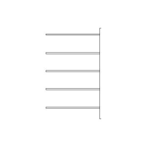 Fachbodenregal SSI Schäfer R3000, Anbauregal, 5 verzinkte Böden, Tiefe 300 mm, Fachlast 150 kg, B 1345/1315 x H 1960 mm Fachbodenregal SSI Schäfer R3000, Anbauregal, 5 verzinkte Böden, Tiefe 300 mm, Fachlast 150 kg, B 1345/1315 x H 1960 mm
