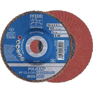 Fächerscheibe POLIFAN A-COOL SG INOX+ALU D.125mm K.A-40 Fächerscheibe POLIFAN A-COOL SG INOX+ALU D.125mm K.A-40