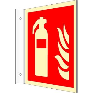 Fahnenschild mit Feuerlöschgerät-Symbol Fahnenschild mit Feuerlöschgerät-Symbol