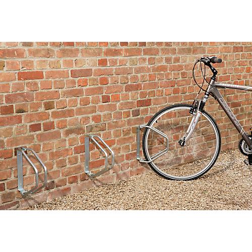 Fahrrad Wandparker, um 180° schwenkbar, für Reifen bis B 50 mm, B 85 x T 285 x H 328 mm, Stahl verzinkt, 1 Einstellplatz