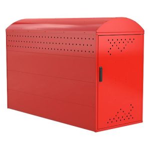 Fahrradgarage BikeBox 1 B mit Bogendach, verkehrsrot RAL 3020