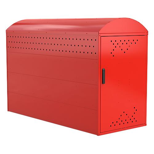 Fahrradgarage BikeBox 1 B mit Bogendach, verkehrsrot RAL 3020