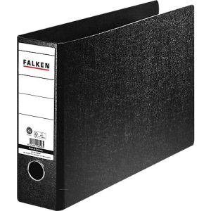 FALKEN Ordner, DIN A4 Querformat, Rückenbreite 80 mm, schwarz FALKEN Ordner, DIN A4 Querformat, Rückenbreite 80 mm, schwarz