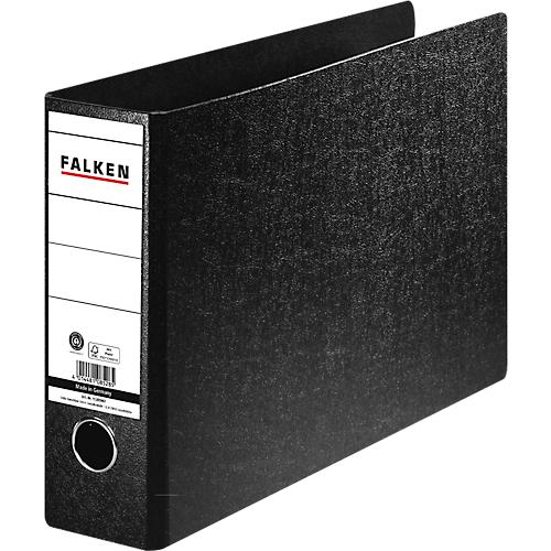 FALKEN Ordner, DIN A4 Querformat, Rückenbreite 80 mm, schwarz