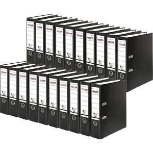 FALKEN Recycolor Ordner, DIN A4, Rückenbreite 80 mm, 20 Stück, schwarz FALKEN Recycolor Ordner, DIN A4, Rückenbreite 80 mm, 20 Stück, schwarz
