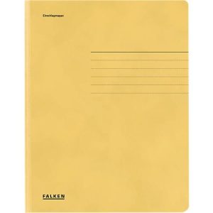 FALKEN Sammelmappe, DIN A4, Einschlagklappen, Manilakarton, gelb