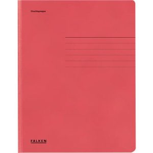 FALKEN Sammelmappe, DIN A4, Einschlagklappen, Manilakarton, rot