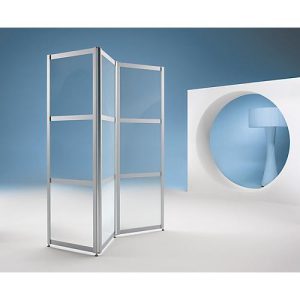 Falt-Stellwand, ESG Klarglas Falt-Stellwand, ESG Klarglas