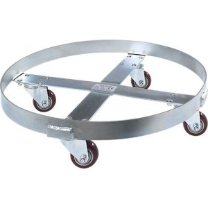 Fassroller, Stahl verzinkt, Ø 610 x H 160 mm, 4 Kunststoff-Lenkrollen, für 250 l Fässer, bis 410 kg Fassroller, Stahl verzinkt, Ø 610 x H 160 mm, 4 Kunststoff-Lenkrollen, für 250 l Fässer, bis 410 kg