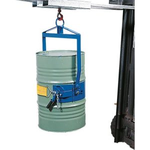 Fasswendezange, Stahl, blau, mit arretierbarer Klammer, für 200 l Stahlfässer, bis 300 kg Fasswendezange, Stahl, blau, mit arretierbarer Klammer, für 200 l Stahlfässer, bis 300 kg