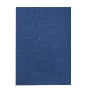 Fellowes Deckblatt, Format A4, für Bindemaschinen, aus Papier in Lederoptik, blau, 100 Stück Fellowes Deckblatt, Format A4, für Bindemaschinen, aus Papier in Lederoptik, blau, 100 Stück
