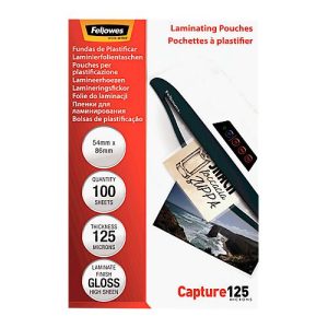 FELLOWES Laminierfolien, Credit-Card, 54 x 86 mm, 100 Stück